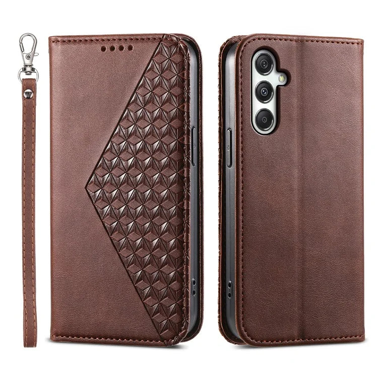 For Samsung Galaxy M35 5G Case Calf Texture PU Leather Phone Cover with Wallet