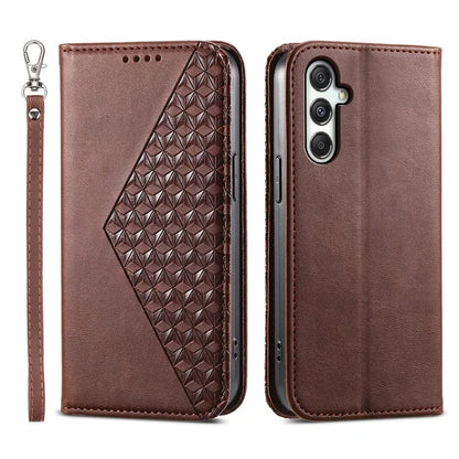 For Samsung Galaxy M35 5G Case Calf Texture PU Leather Phone Cover with Wallet