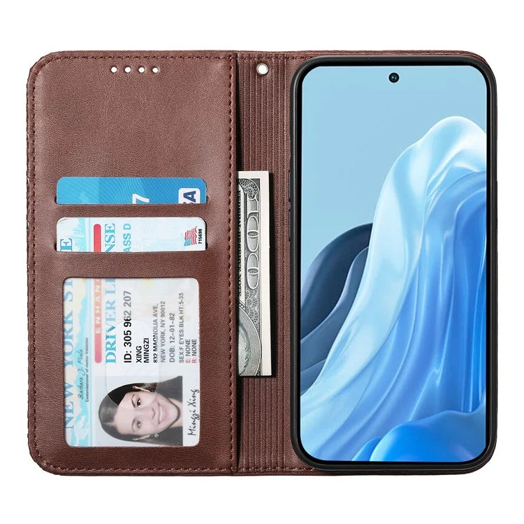 For Samsung Galaxy M35 5G Case Calf Texture PU Leather Phone Cover with Wallet