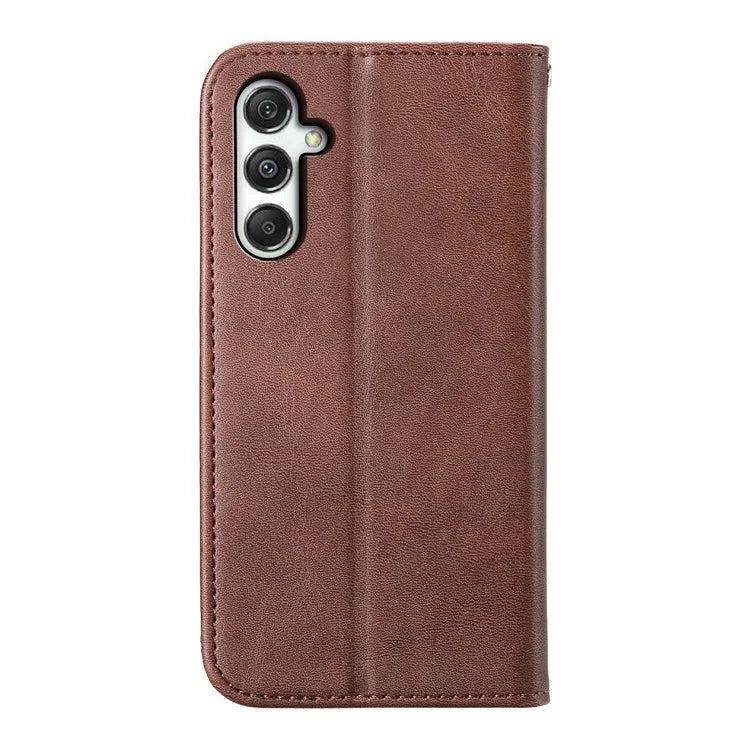 For Samsung Galaxy M35 5G Case Calf Texture PU Leather Phone Cover with Wallet