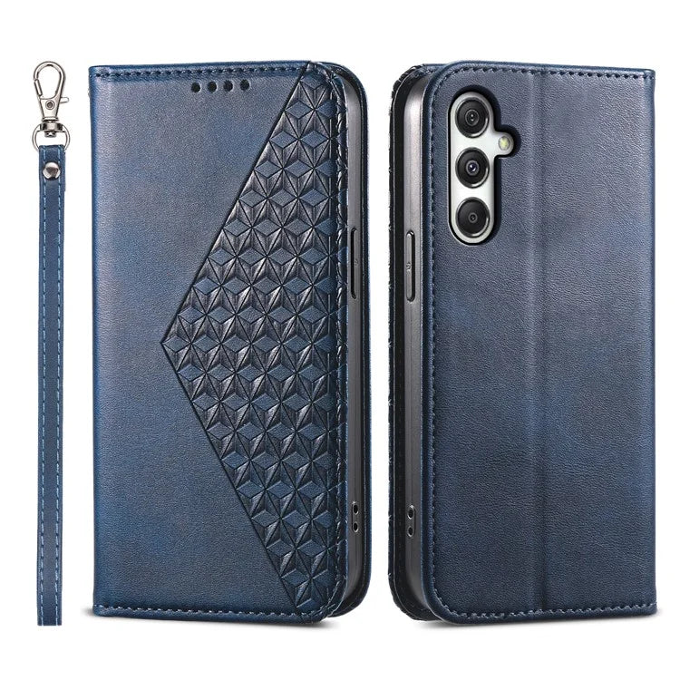 For Samsung Galaxy M35 5G Case Calf Texture PU Leather Phone Cover with Wallet