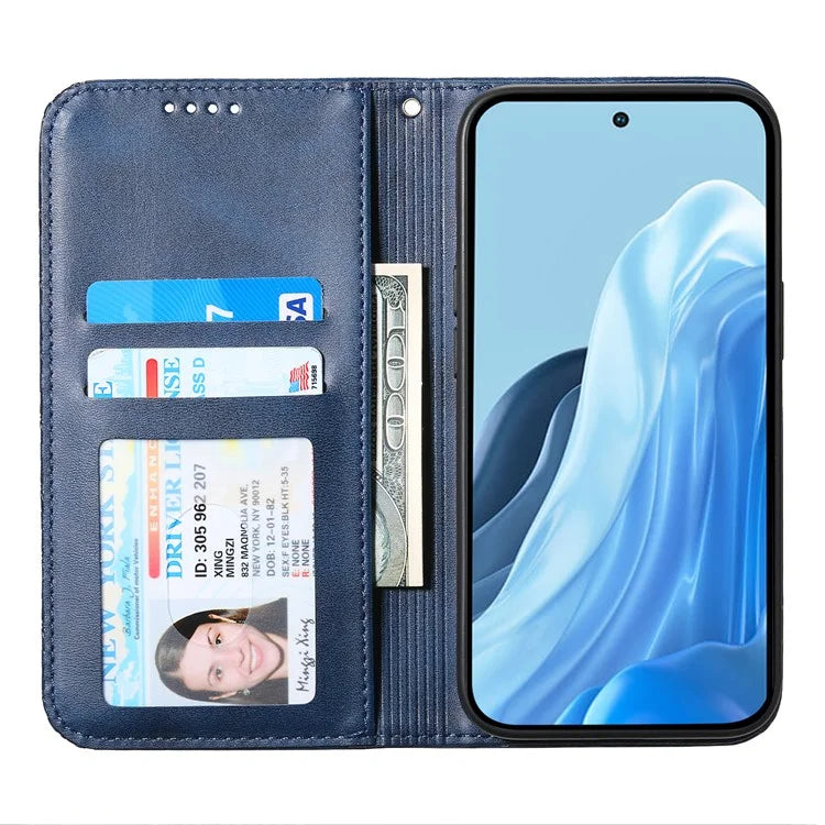 For Samsung Galaxy M35 5G Case Calf Texture PU Leather Phone Cover with Wallet
