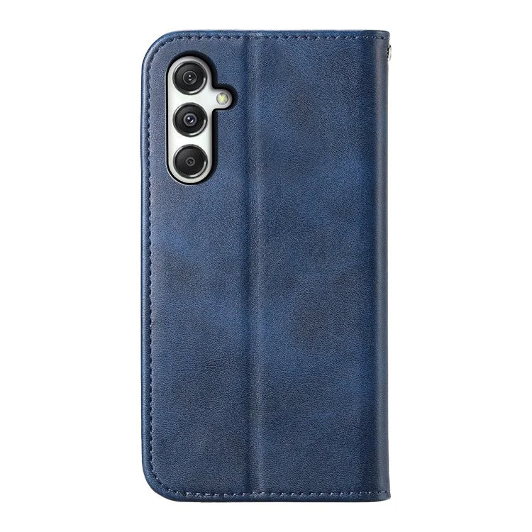 For Samsung Galaxy M35 5G Case Calf Texture PU Leather Phone Cover with Wallet