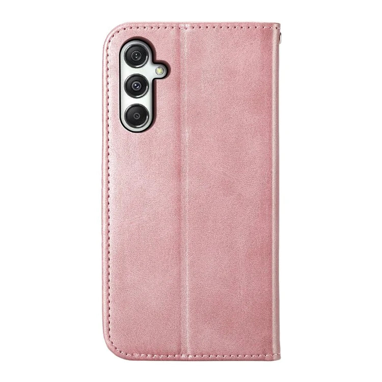 For Samsung Galaxy M35 5G Case Calf Texture PU Leather Phone Cover with Wallet