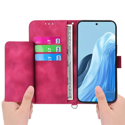 For Samsung Galaxy M35 5G Case Flower Pattern PU Leather Wallet Phone Cover with Strap