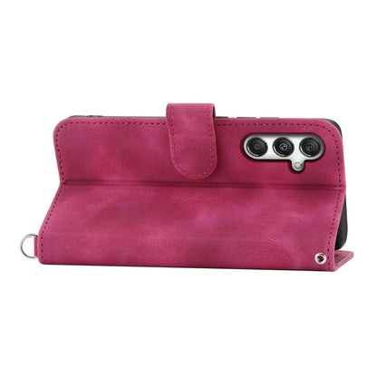 For Samsung Galaxy M35 5G Case Flower Pattern PU Leather Wallet Phone Cover with Strap