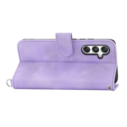 For Samsung Galaxy M35 5G Case Flower Pattern PU Leather Wallet Phone Cover with Strap