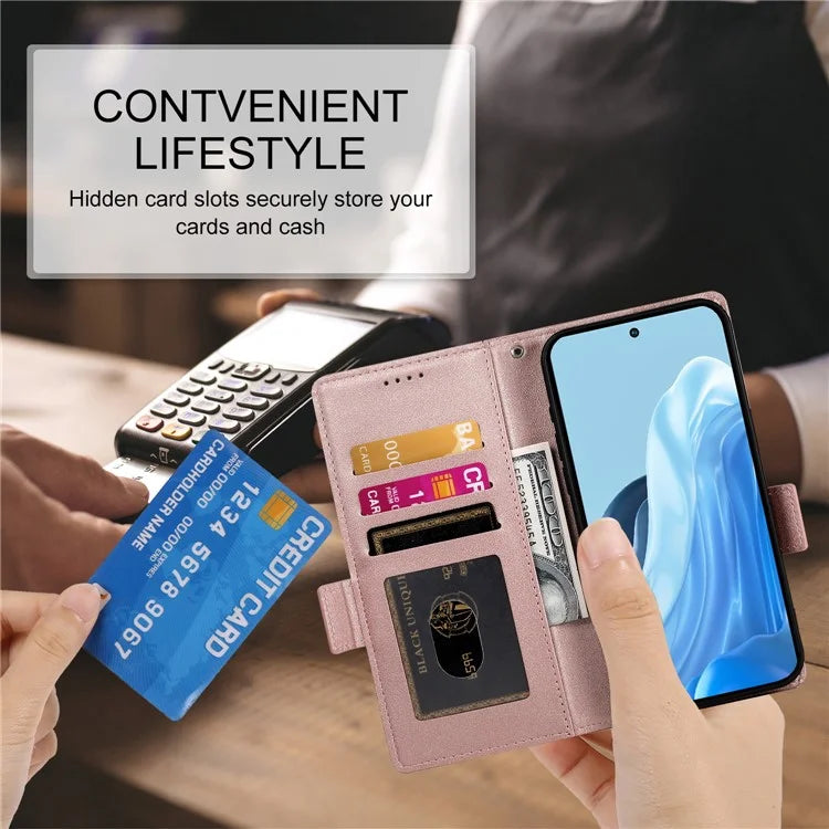 DF-010 For Samsung Galaxy M35 5G Stand Case PU Leather Wallet Phone Cover