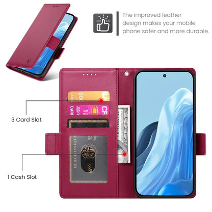 DF-010 For Samsung Galaxy M35 5G Stand Case PU Leather Wallet Phone Cover