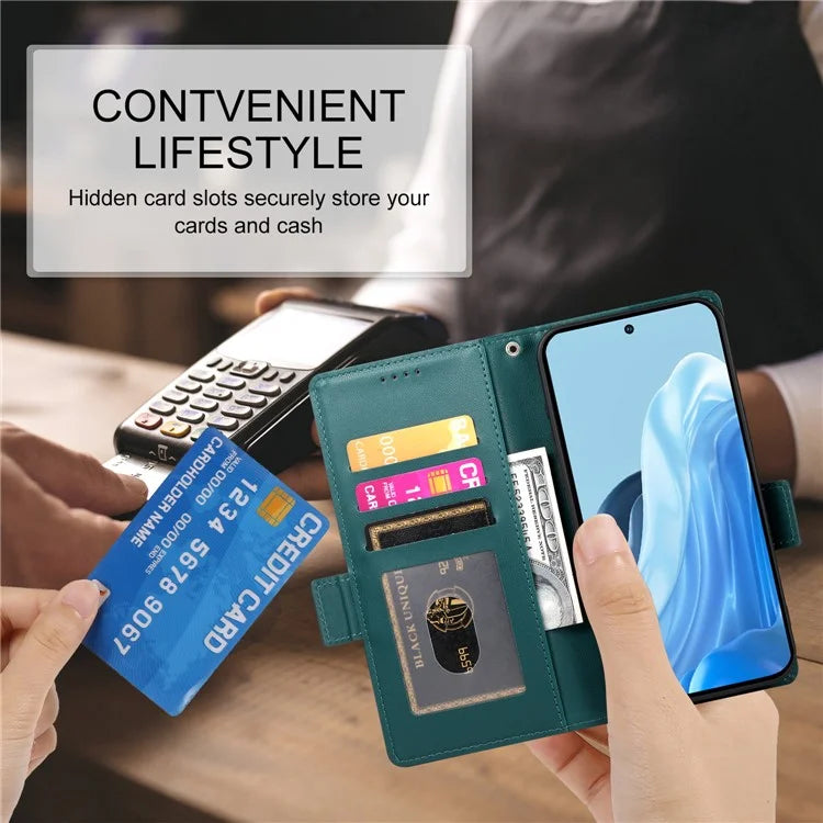 DF-010 For Samsung Galaxy M35 5G Stand Case PU Leather Wallet Phone Cover