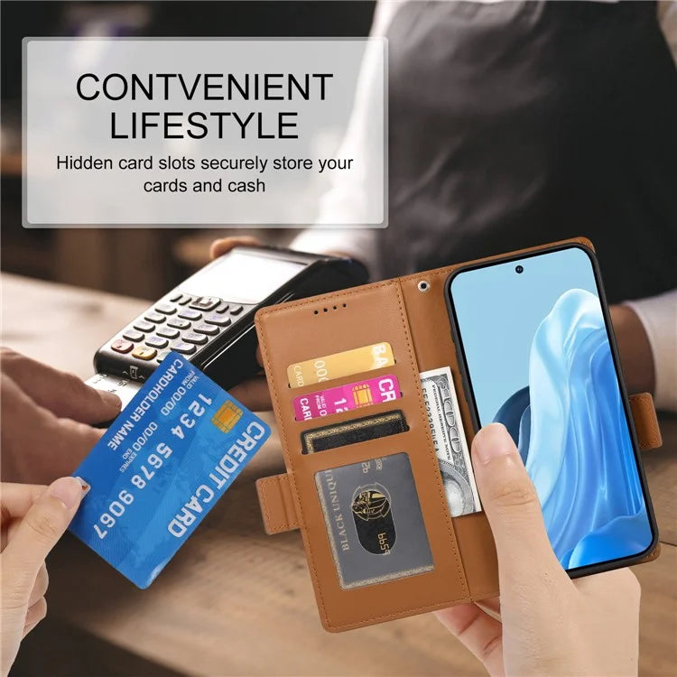 DF-010 For Samsung Galaxy M35 5G Stand Case PU Leather Wallet Phone Cover
