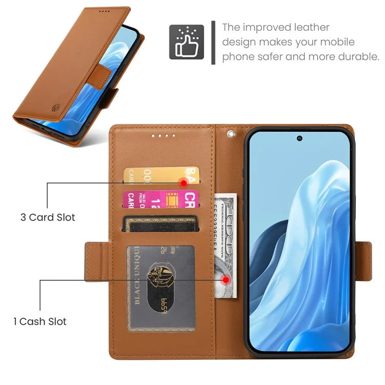 DF-010 For Samsung Galaxy M35 5G Stand Case PU Leather Wallet Phone Cover