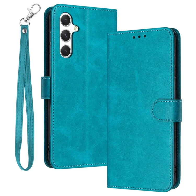 For Samsung Galaxy M35 5G Case Flip Stand PU Leather Wallet Phone Cover Calf Texture