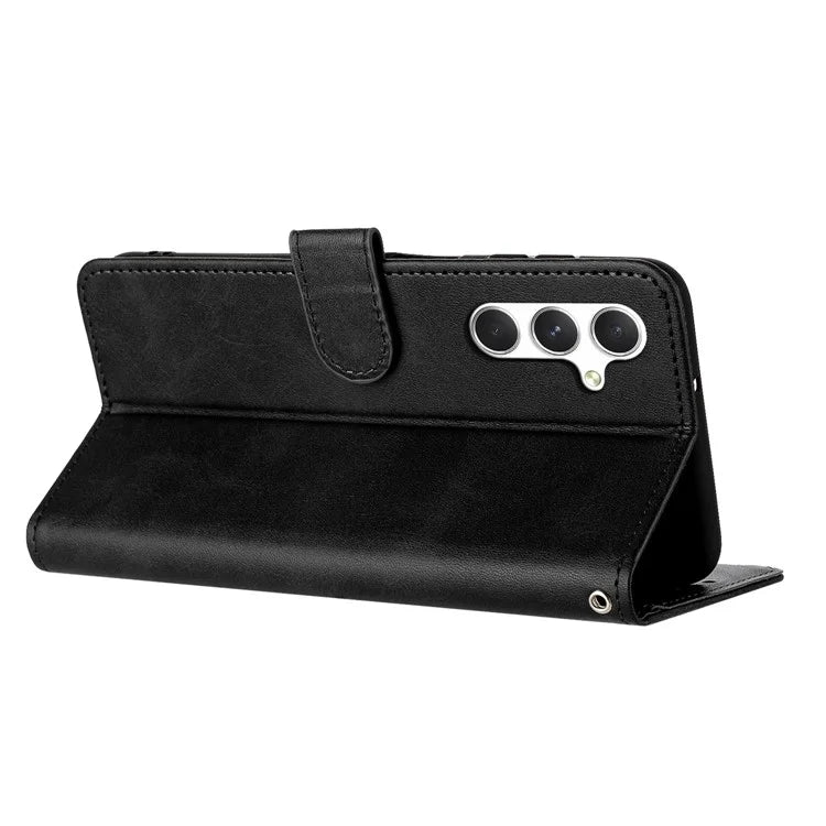 For Samsung Galaxy M35 5G Case Flip Stand PU Leather Wallet Phone Cover Calf Texture