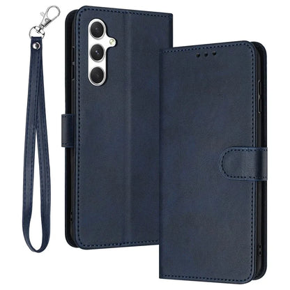 For Samsung Galaxy M35 5G Case Flip Stand PU Leather Wallet Phone Cover Calf Texture