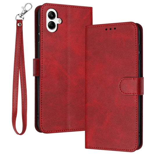 For Samsung Galaxy A06 Case Flip Stand PU Leather Wallet Phone Cover Calf Texture