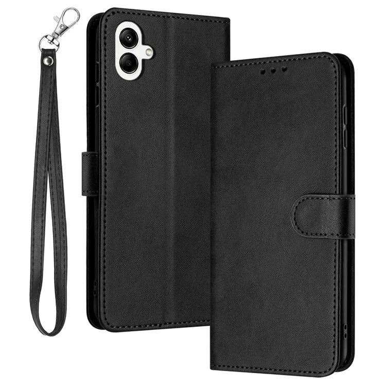 For Samsung Galaxy A06 Case Flip Stand PU Leather Wallet Phone Cover Calf Texture