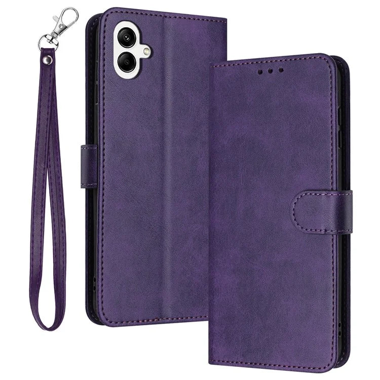For Samsung Galaxy A06 Case Flip Stand PU Leather Wallet Phone Cover Calf Texture