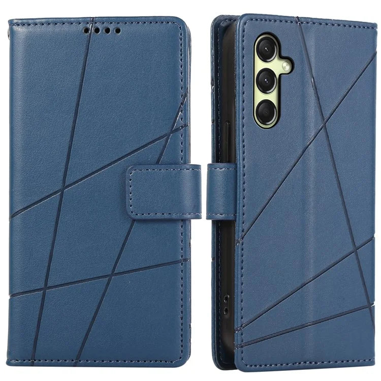 DF-06 For Samsung Galaxy A16 5G Phone Case Line Imprint Leather Wallet Cover