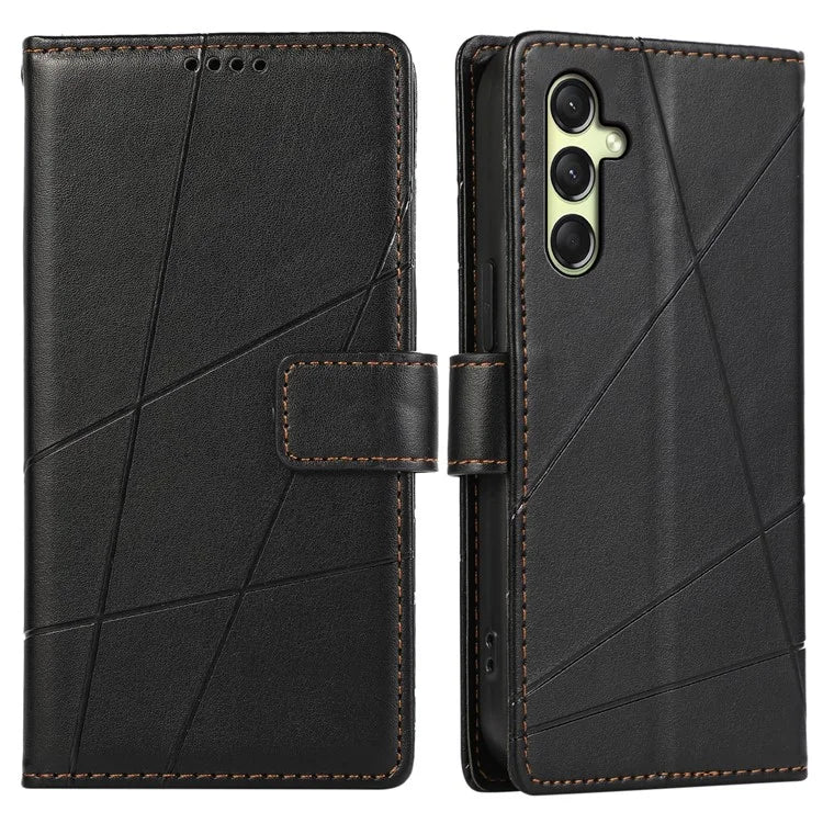 DF-06 For Samsung Galaxy A16 5G Phone Case Line Imprint Leather Wallet Cover