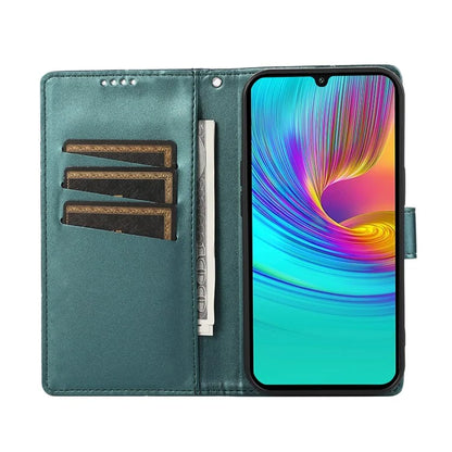 DF-06 For Samsung Galaxy A16 5G Phone Case Line Imprint Leather Wallet Cover