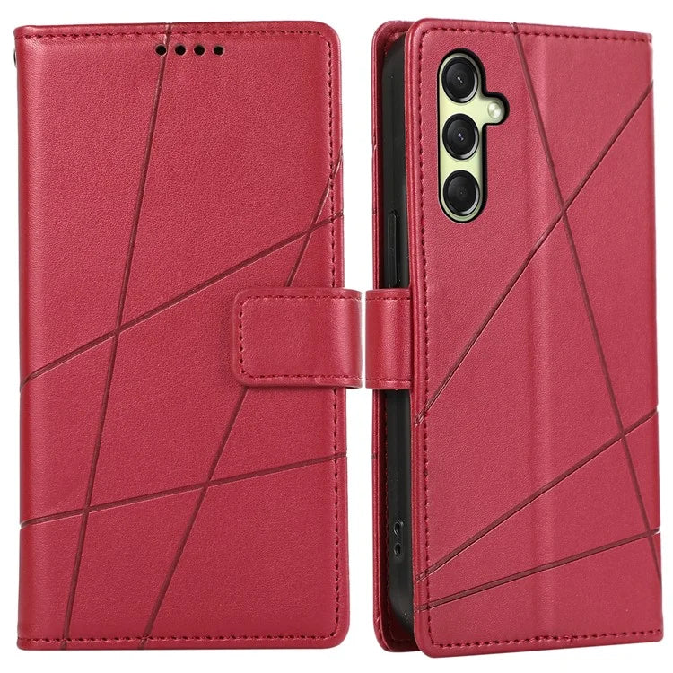 DF-06 For Samsung Galaxy A16 5G Phone Case Line Imprint Leather Wallet Cover