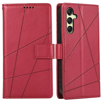 DF-06 For Samsung Galaxy A16 5G Phone Case Line Imprint Leather Wallet Cover