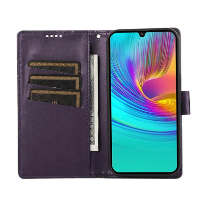 DF-06 For Samsung Galaxy A16 5G Phone Case Line Imprint Leather Wallet Cover
