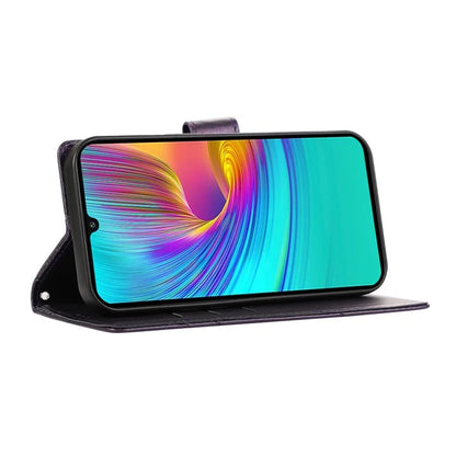DF-06 For Samsung Galaxy A16 5G Phone Case Line Imprint Leather Wallet Cover