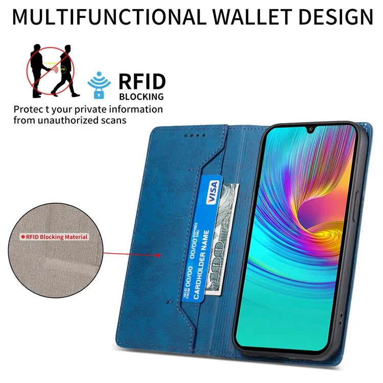 DF-05 For Samsung Galaxy A16 5G Wallet Case RFID Blocking PU Leather Phone Cover