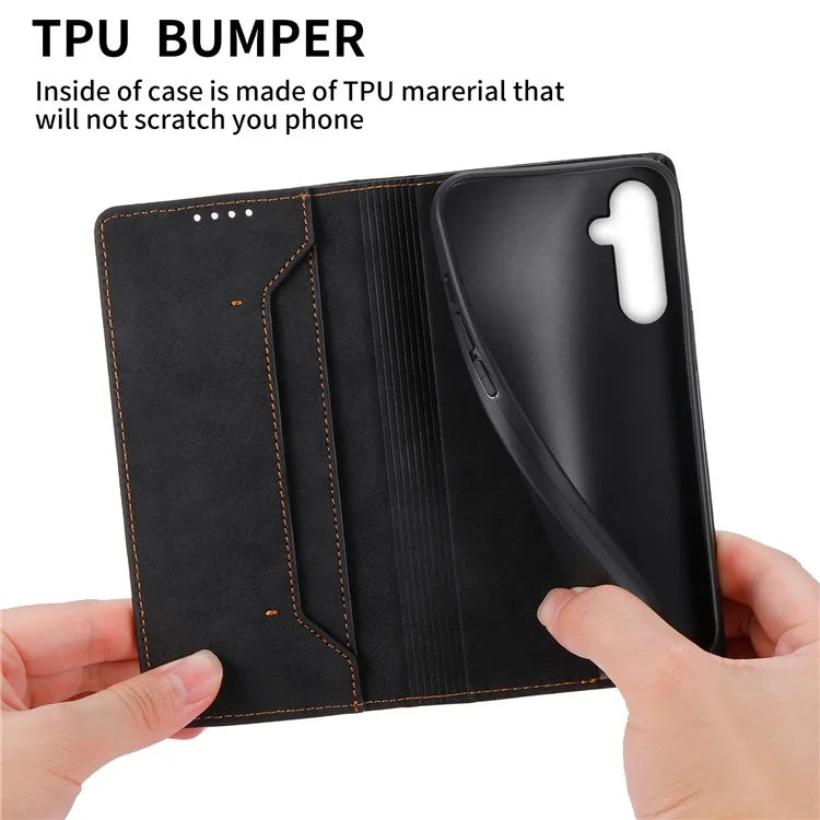 DF-05 For Samsung Galaxy A16 5G Wallet Case RFID Blocking PU Leather Phone Cover