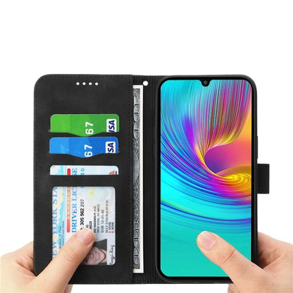 DIERFENG DF-03 For Samsung Galaxy A16 5G Leather Case Lines Imprint Wallet Phone Cover
