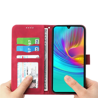 DIERFENG DF-03 For Samsung Galaxy A16 5G Leather Case Lines Imprint Wallet Phone Cover