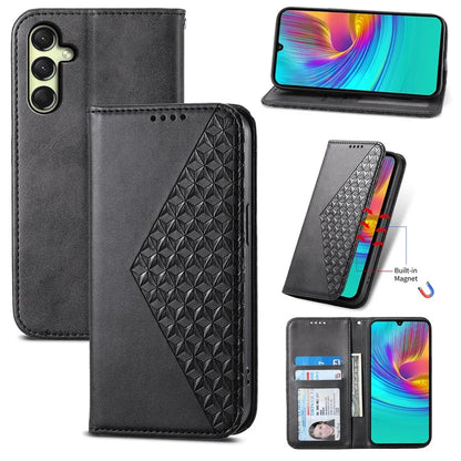 For Samsung Galaxy A16 5G Case Calf Texture PU Leather Phone Cover with Wallet