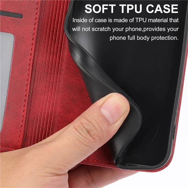For Samsung Galaxy A16 5G Case Calf Texture PU Leather Phone Cover with Wallet