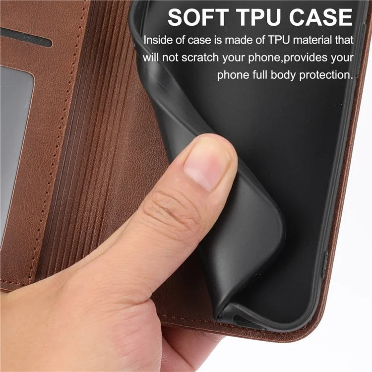 For Samsung Galaxy A16 5G Case Calf Texture PU Leather Phone Cover with Wallet
