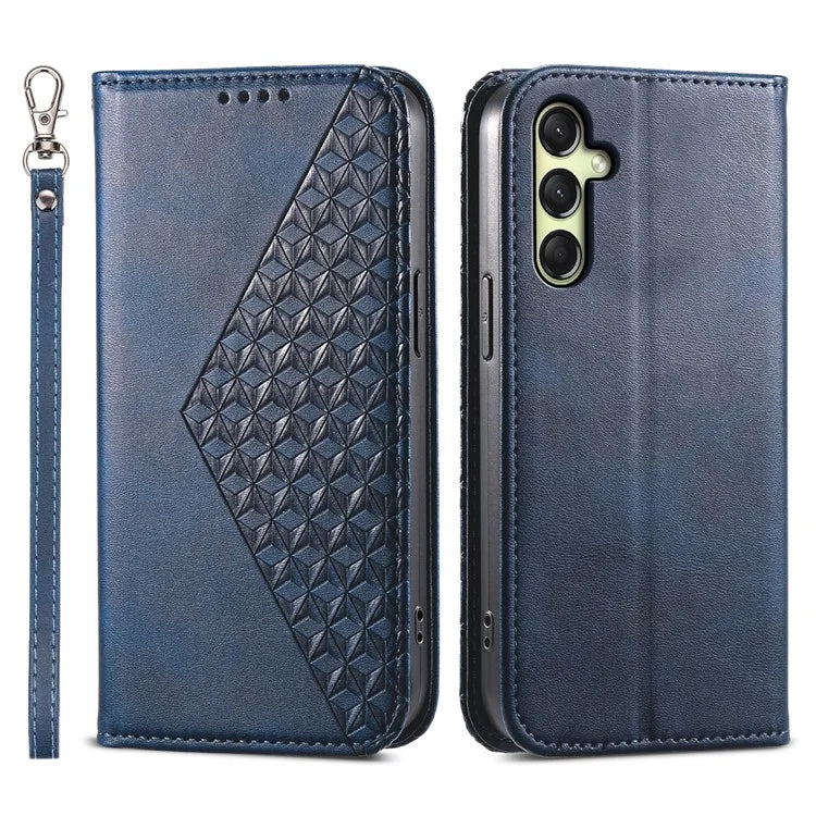 For Samsung Galaxy A16 5G Case Calf Texture PU Leather Phone Cover with Wallet