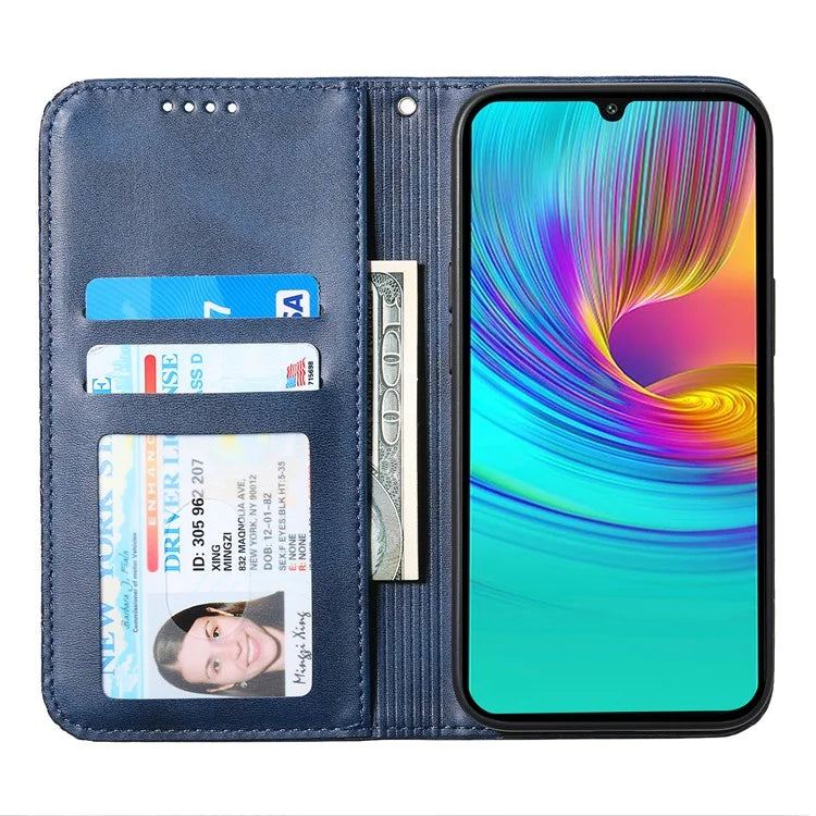 For Samsung Galaxy A16 5G Case Calf Texture PU Leather Phone Cover with Wallet