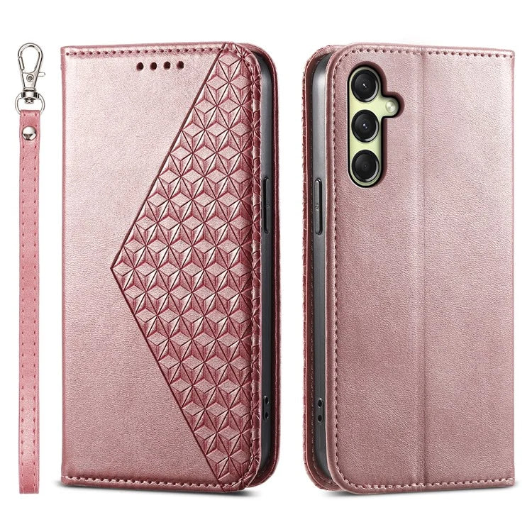 For Samsung Galaxy A16 5G Case Calf Texture PU Leather Phone Cover with Wallet