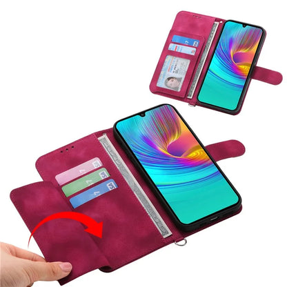 For Samsung Galaxy A16 5G Case Flower Pattern PU Leather Wallet Phone Cover with Strap