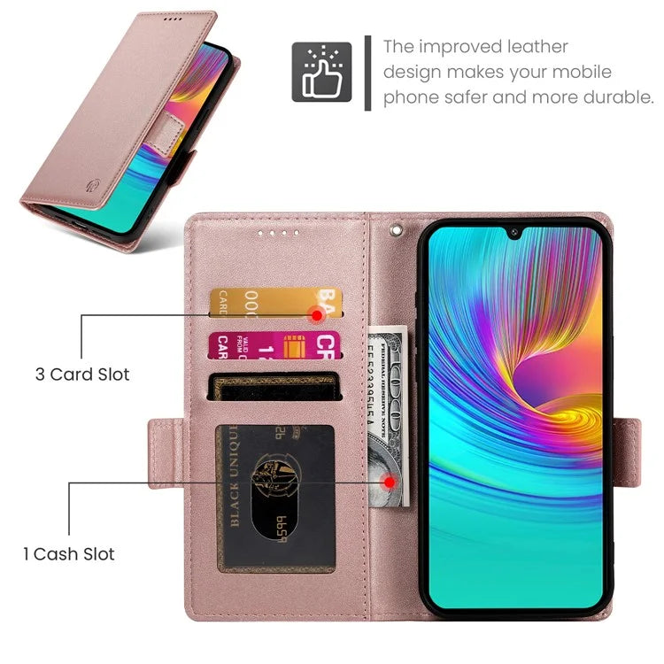 DF-010 For Samsung Galaxy A16 5G Stand Case PU Leather Wallet Phone Cover