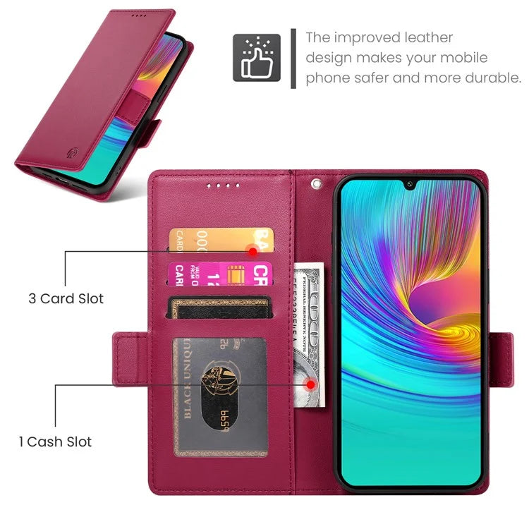 DF-010 For Samsung Galaxy A16 5G Stand Case PU Leather Wallet Phone Cover