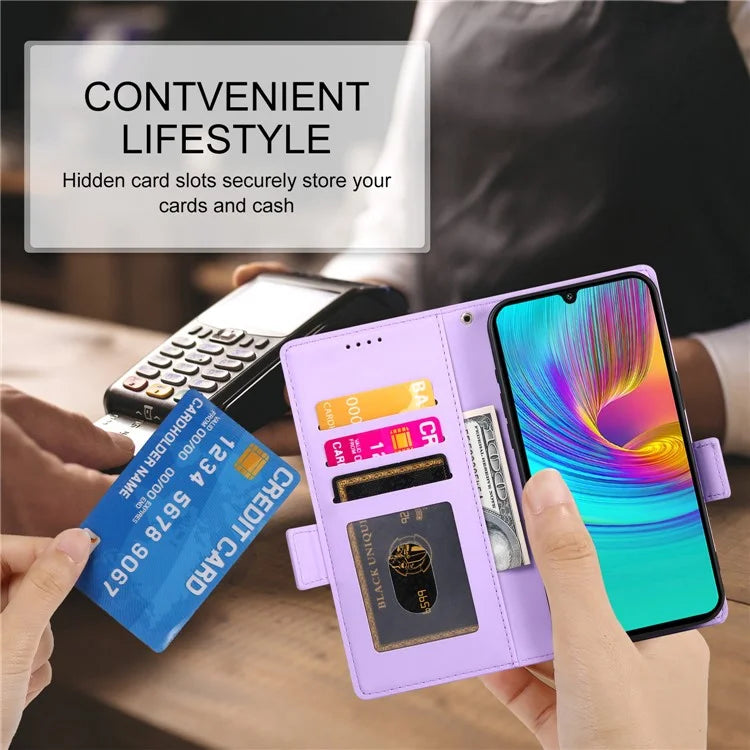 DF-010 For Samsung Galaxy A16 5G Stand Case PU Leather Wallet Phone Cover