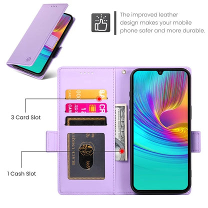 DF-010 For Samsung Galaxy A16 5G Stand Case PU Leather Wallet Phone Cover