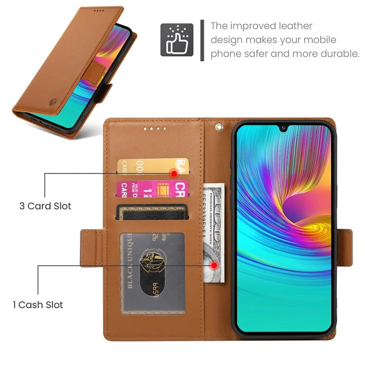 DF-010 For Samsung Galaxy A16 5G Stand Case PU Leather Wallet Phone Cover