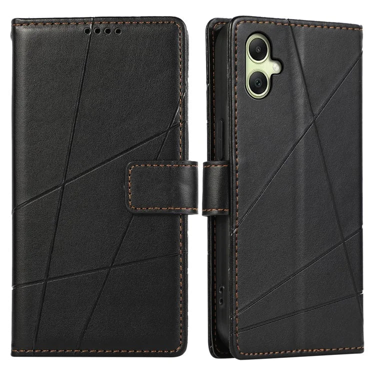DF-06 For Samsung Galaxy A06 Phone Case Line Imprint Leather Wallet Cover