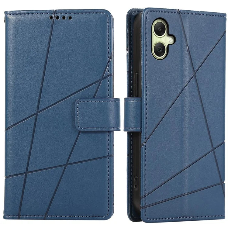 DF-06 For Samsung Galaxy A06 Phone Case Line Imprint Leather Wallet Cover