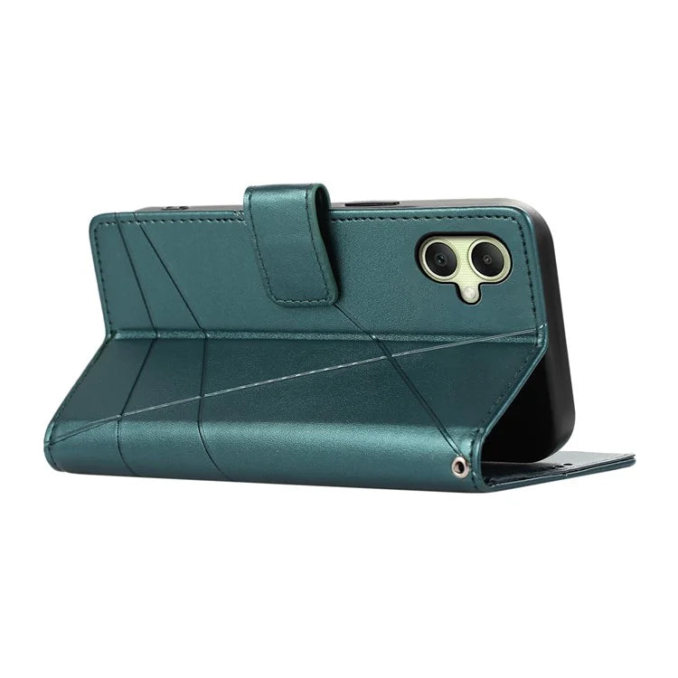 DF-06 For Samsung Galaxy A06 Phone Case Line Imprint Leather Wallet Cover