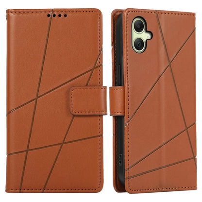 DF-06 For Samsung Galaxy A06 Phone Case Line Imprint Leather Wallet Cover