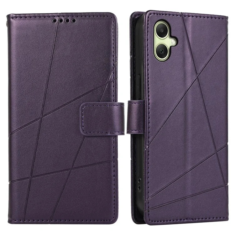 DF-06 For Samsung Galaxy A06 Phone Case Line Imprint Leather Wallet Cover